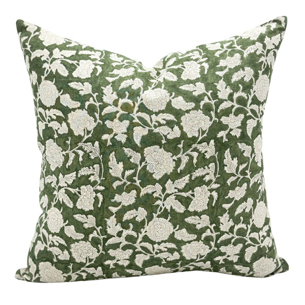 Krinto Floral Linen Pillow Cover Wayfair Canada